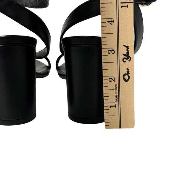 NEW IN BOX Stuart Weitzman Nearlybare Black Sandals Smooth Calf Leather Size 8 - Picture 5 of 14